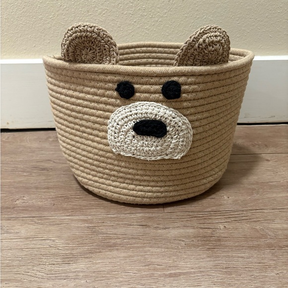 Bear-Themed Kids Toy Storage Basket - Picture 1 of 3